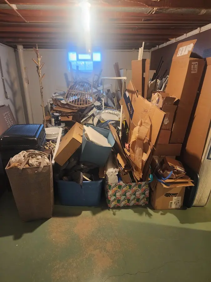 Roll-off dumpster container at job site for 2 Yard Dumpster Rental in Vassar